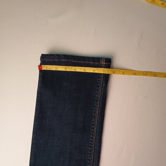 Express Jeans Size 0 Barely Boot Low Rise Dark Wash - Picture 9 of 9